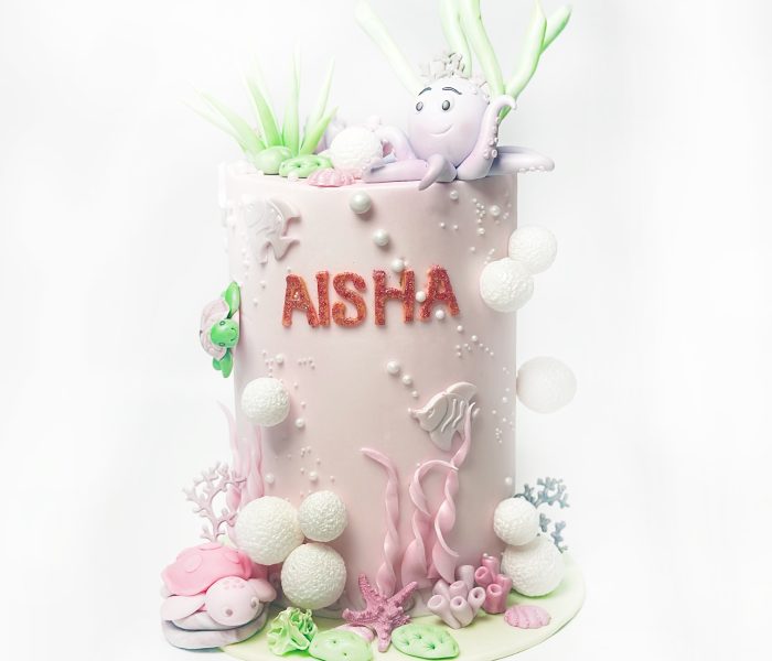 Pink Octopus Under the Sea Cake