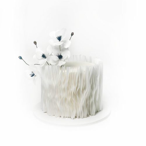 White Floral Segment Cake